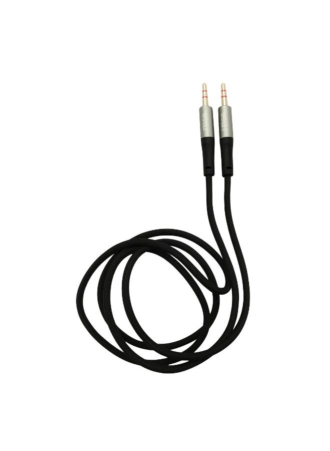 iMee 3.5mm AUX Audio Cable Male to Male 1 Meter Universal Stereo Cord with Gold Plated Connectors Braided Aluminum Alloy Wire Hi-Fi Sound for Car Audio Speaker Headphones Laptop Smartphone Model IM-209 - Image 1